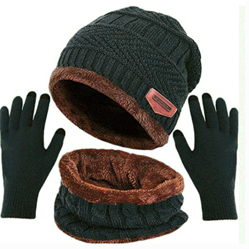 Premium Winter Trio: Cap, Gaiter & Touchscreen Gloves
