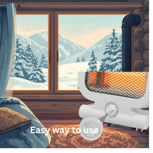 Electric Quartz stove Mini with 2 tubes-800W-2 power levels: 800W. Anti-tip, thermal protection